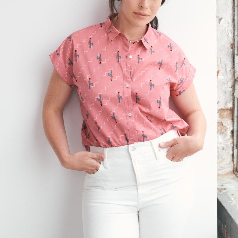 Bonobos Women's Riviera Cotton Shirt in Pink for Men Size Medium